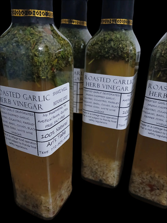 Garlic herb vinegar